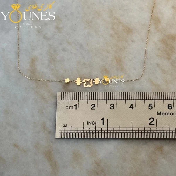 گردنبند طلا ونکلیفی و مکعب